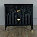 Тумба прикроватная с двумя ящиками Elsa Dreams Black варинант исполнения - 4 | Loft Concept в Воронеже