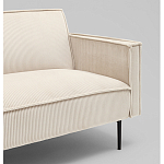 Диван современный вельветовый прямой Worcester Молочный варинант исполнения - 3 | Loft Concept в Воронеже