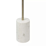 Торшер золотистый с 2-мя подвижными плафонами на белом мраморном основании Streams of Light варинант исполнения - 3 | Loft Concept в Воронеже