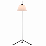 Торшер с черным наклонным корпусом и конусовидным абажуром Black Tripod варинант исполнения - 3 | Loft Concept в Воронеже