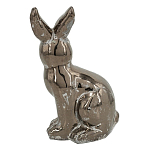 Статуэтка заяц из текстурированной терракоты и покрытый глянцевой краской под бронзу Rabbit Charm  варинант исполнения - 2 | Loft Concept в Воронеже