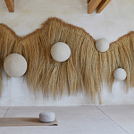 Большая дизайнерская Инсталляция из соломы RAFFIA Installation  варинант исполнения - 2 | Loft Concept в Воронеже