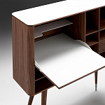 Дизайнерский комод-буфет на высоких ножках с выдвижными ящиками и открытыми полками Joshar варинант исполнения - 4 | Loft Concept в Воронеже