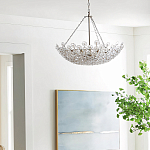 Люстра декорированная цветами из стекла Lightness of Flowers варинант исполнения - 3 | Loft Concept в Воронеже