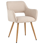 Стул в рогожке бежевого цвета NEASAN STOOL варинант исполнения - 1 | Loft Concept в Воронеже