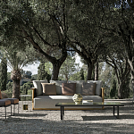 Дизайнерский уличный диван из массива дерева с плетеной спинкой PALINFRASCA Sofa варинант исполнения - 17 | Loft Concept в Воронеже