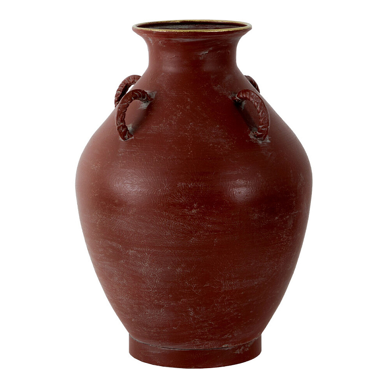 Ваза бордовая с 4-мя фактурными ручками Vase Burgundy Glaze Бордовый в Воронеже | Loft Concept 