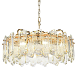 Люстра подвесная круглая с хрустальными овальными подвесками Harmonica варинант исполнения - 1 | Loft Concept в Воронеже