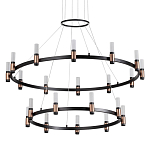 Люстра подвесная с двумя круглыми ярусами и цилиндрическими плафонами Arnaut Light варинант исполнения - 1 | Loft Concept в Воронеже