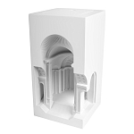 Встраиваемый в стену гипсовый светильник под покраску с арками и рельефными колоннами Antiquity Athena варинант исполнения - 2 | Loft Concept в Воронеже