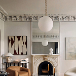 Подвесной светильник в форме шара из белого текстурного стекла Atmosphere варинант исполнения - 3 | Loft Concept в Воронеже