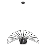 Подвесной светильник чёрного цвета с металлическим каркасом в форме веера Friture Vertigo Pendant варинант исполнения - 1 | Loft Concept в Воронеже