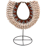 Этническое ожерелье из ракушек и бус Aboriginal Ethnic Necklace Beige Red варинант исполнения - 1 | Loft Concept в Воронеже