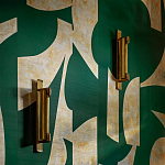 Обои ручная роспись в стиле Арт-деко Symphony Original colourway on Jade silk dupion варинант исполнения - 2 | Loft Concept в Воронеже