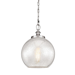 Подвесной светильник с прозрачным стеклянным плафоном в форме шара в современном стиле на цепи Feiss