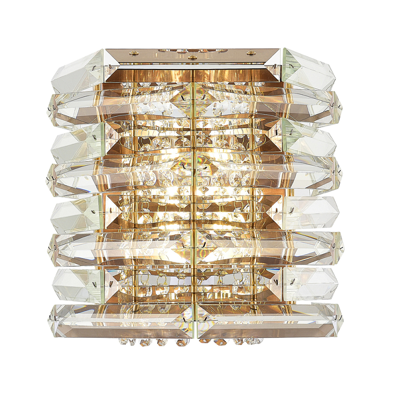 Бра в классическом хрустальном обрамлении Light Garland Прозрачное Стекло Медь Никель в Воронеже | Loft Concept 