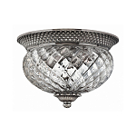 Потолочный светильник с чашеобразным плафоном из толстого волнообразного стекла и широким узорчатым основанием Hinkley варинант исполнения - 5 | Loft Concept в Воронеже