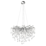 Люстра подвесная с прозрачными стеклянными подвесками в форме капель Диаметр 60 см Droplet Chandelier варинант исполнения - 10 | Loft Concept в Воронеже