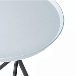 Столик приставной с круглой серой столешницей и черным основанием Round Stable Table варинант исполнения - 3 | Loft Concept в Воронеже