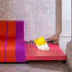 Дизайнерский кофейный стол на круглых ножках Poltronova T02 Pink Coffee Table варинант исполнения - 12 | Loft Concept в Воронеже