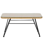 Журнальный столик с столешницей из ротанга и стекла Wicker Tabletop Under Glass варинант исполнения - 1 | Loft Concept в Воронеже