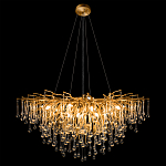 Люстра подвесная с прозрачными стеклянными подвесками в форме капель Диаметр 100 см Droplet Chandelier варинант исполнения - 3 | Loft Concept в Воронеже