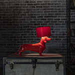 Настольная лампа COLLECTION OF DOGS с абажуром Такса варинант исполнения - 3 | Loft Concept в Воронеже