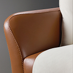 Элитарный современный диван Birmingham с кожаной спинкой варинант исполнения - 3 | Loft Concept в Воронеже