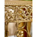 Столик приставной золотистый с орнаментом на столешнице Tanzania варинант исполнения - 7 | Loft Concept в Воронеже