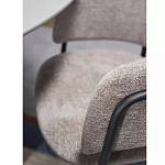 Стул полукруглый с каркасом из металла и мягким сиденьем и спинкой Soft Chenille варинант исполнения - 8 | Loft Concept в Воронеже