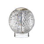 Настольная лампа с прозрачным шарообразным плафоном на цилиндрической подставке Crystal Globule варинант исполнения - 1 | Loft Concept в Воронеже