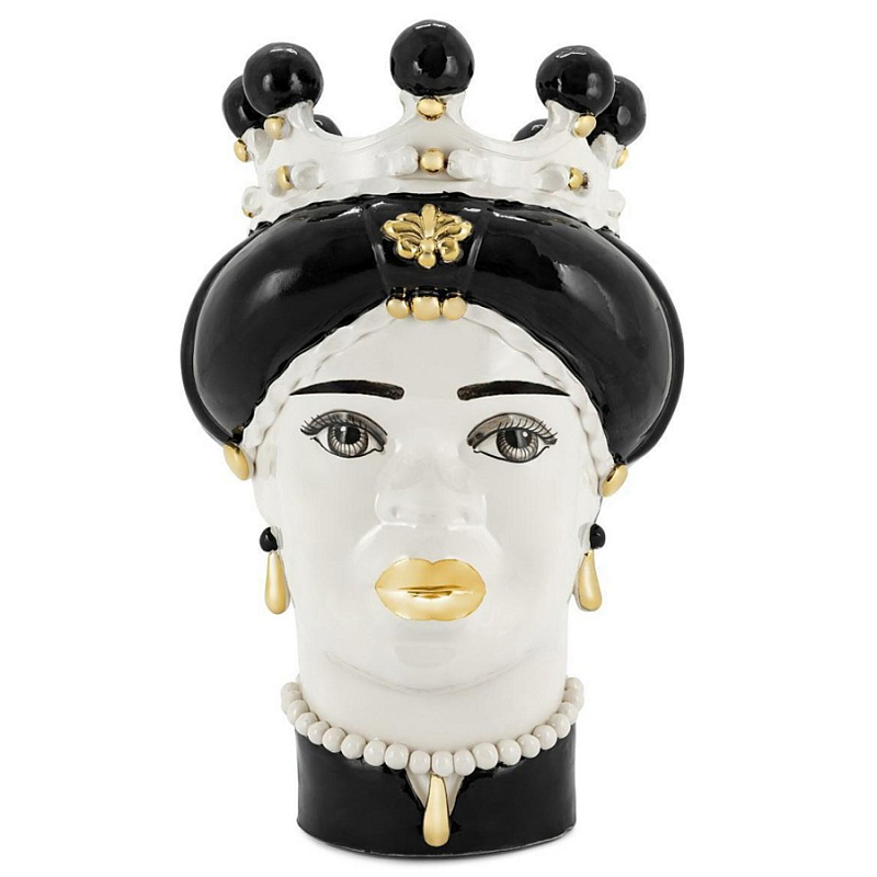 Ваза Vase Moro Lady Medium New Black Белый Черный в Воронеже | Loft Concept 