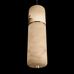 Подвесной светильник с цилиндрическим плафоном из белого алебастра Cryptocrystalline Stone варинант исполнения - 8 | Loft Concept в Воронеже