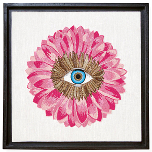 Панно Розовый цветок вышитое бисером PETALS BEADED ART