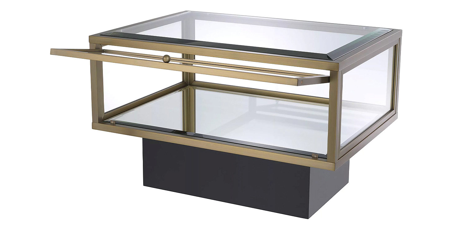 Приставной стол с витриной Eichholtz Side Table Ryan Приставной стол с витриной Eichholtz Side Table Ryan - Loft-Concept в Воронеже