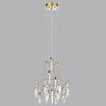 Люстра подвесная из металла с хрустальными подвесками прозрачного цвета Quasar 41 варинант исполнения - 6 | Loft Concept в Воронеже