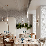 Подвесной светильник с цилиндрическим белым бетонным плафоном Terrazzo Light варинант исполнения - 3 | Loft Concept в Воронеже