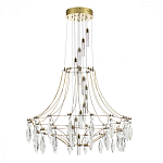 Люстра подвесная из металла с хрустальными прозрачными подвесками Quasar 81 варинант исполнения - 2 | Loft Concept в Воронеже