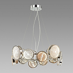 Люстра с плафонами из дымчатого стекла Glass Peonies варинант исполнения - 3 | Loft Concept в Воронеже