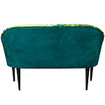 Диван двухместный из натурального бука зеленый с цветочным принтом Impressionism in Art варинант исполнения - 2 | Loft Concept в Воронеже