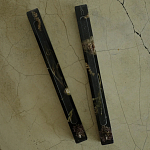 Подставка под благовония из эпоксидной смолы с цветами прямоугольная черная Epoxy Flowers Incense Stand Black варинант исполнения - 2 | Loft Concept в Воронеже