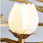 Люстра круглая с ветвистым каркасом и плафонами в виде лотосов Chandelier Lotus варинант исполнения - 1 | Loft Concept в Воронеже