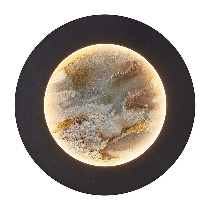 Бра в форме диска черного цвета Borders of Black Черный в Воронеже | Loft Concept 