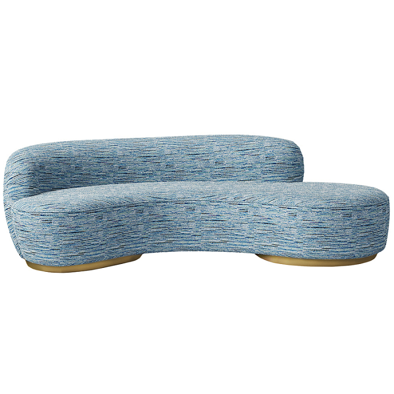 Диван Gold River Голубой Белый Латунь в Воронеже | Loft Concept 
