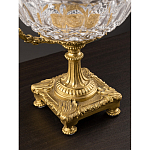 Чаша из рельефного стекла прозрачного цвета на бронзовой подставке Eden Garden варинант исполнения - 6 | Loft Concept в Воронеже