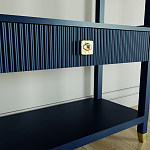 Стеллаж Elsa Dreams Blue со стеклянными полками и ящиком варинант исполнения - 2 | Loft Concept в Воронеже