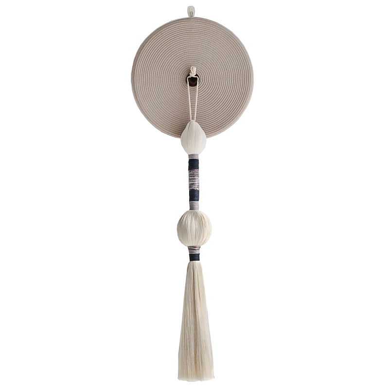 Аксессуар на стену диск из нитей Wall Decor White Thread Disc  Молочный в Воронеже | Loft Concept 
