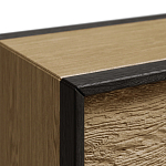 Тумба 2 ящика с подсветкой на рельефном фасаде Warm Industrial варинант исполнения - 5 | Loft Concept в Воронеже