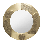 Зеркало золотое со вставками в виде геометрических фигур варинант исполнения - 1 | Loft Concept в Воронеже