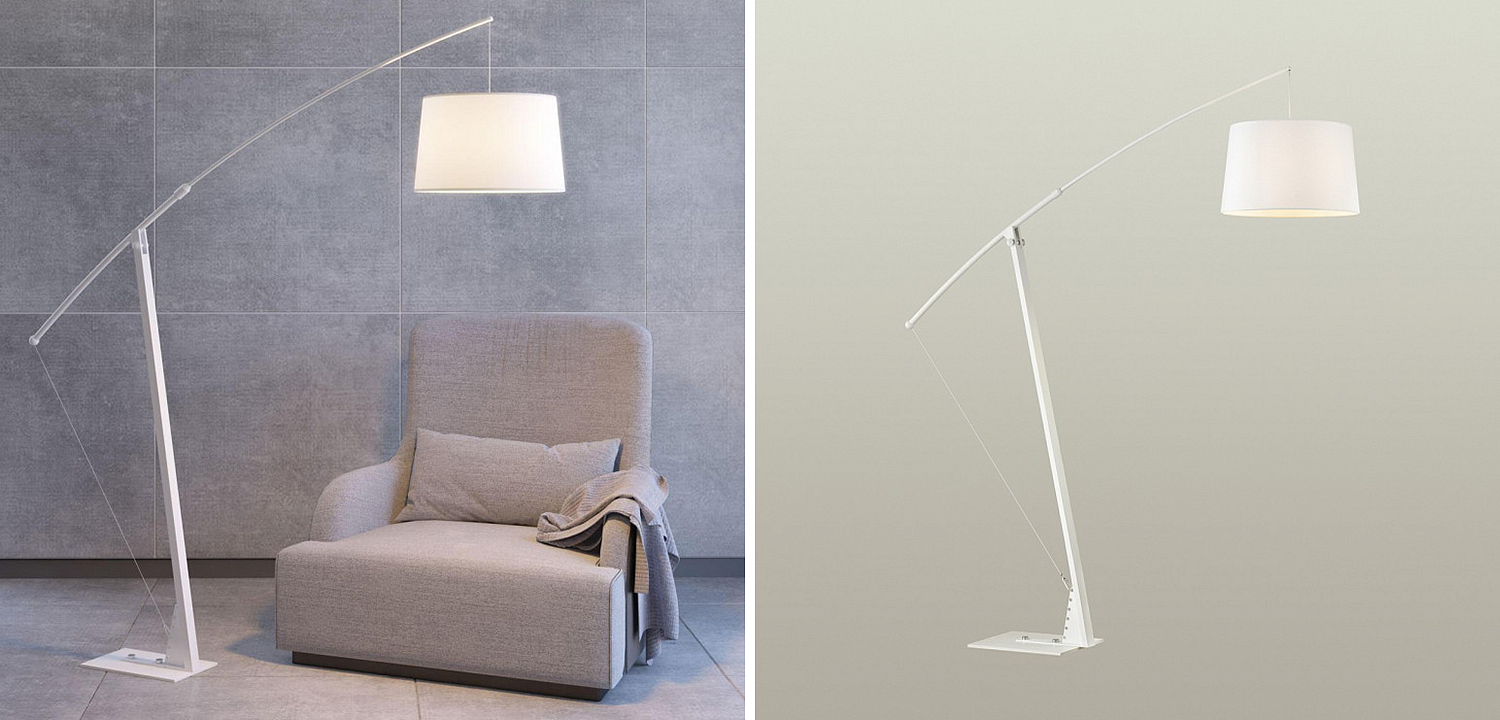 Торшер Floor Lamp Colin white Торшер Floor Lamp Colin white - Loft-Concept в Воронеже